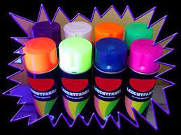 Blacklight Uv Reactive Neon Fluorescent Dayglo Spray Paint Can 400ml Spray Paint Cans White Painting Spray Paint