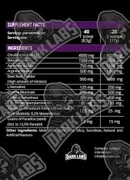 Dark Labs Crack Pre Workout Dmaa Fatburners