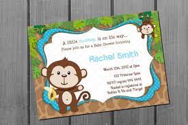 Monkey Boy Baby Shower Invitation And Free Thank You Card Printable Diy Monkey Baby Shower Boy Shower Invitations Boy Baby Shower Themes