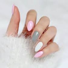 These designs include different shades like pink, white, black, blue, glitter, 3d, etc. Pink Grey And White Pink White Nails Pink Grey Nails Pink Acrylic Nails