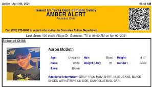Wise county sheriff lane akin said wood and the blue alert program is used to alert the public about people who are accused of killing or copyright 2021 nexstar media inc. Statewide Amber Alert Issued For Abducted 12 Year Old Texas Boy Kvia