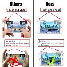 1 Pair Pubg Mobile Game Fire Button Aim Key Smart Phone Gaming Trigger L1 R1 Shooter Controller Transparent V4 0 Mobile Phone Keypads Aliexpress