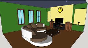 Basic design modern living room free 3d model free 3d scene made by unknown. Google Sketchup Interior Design Of A Room 3d Cad Model Library Grabcad