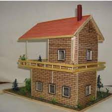 Evde Kolay Kartondan Maket Ev Yapimi Tarifi Aciklamali Ev Yapimi Evler Barbie Ev