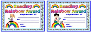 Reading Rainbow Sticker Charts Colorful Reading Incentive