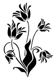 lilly flower stencil mylar 125 190 micron size a5 please check my other listings for other sizes and new stencil flower stencil vine drawing stencil crafts