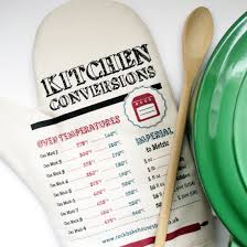 Kitchen Conversion Chart Oven Mitt