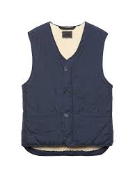 Banana Republic Mens Japan Online Exclusive Quilted Vest With Sherpa Lining Navy Blue Quilted Vest Vest Dress Vest