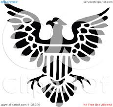 Black And White Eagle Logo Clipart Of A Retro Vintage Black And White Shield Eagle Icon Free Vector Illustration