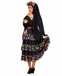 Lady Of The Dead Costume Women S Day Of The Dead Fancy Dress Plus Size 1x 3x Ad Ad Costume Wom Fancy Dress Plus Size Plus Size Costume Costumes For Women