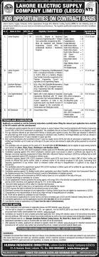 Determination of disputes disputes arising over the provision, installation or associated charges and terms for electricity supply shall be determined in accordance with the electricity act 1999, and the electricity regulations as issued by. Lahore Electric Supply Company Lesco Nts Jobs 2021 Application Form Roll No Slip Download Online