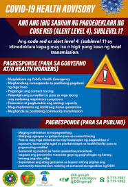 The pandemic is in general circulation, with transmission high or rising exponentially. What To Do During A Code Red Alert Level 4 Sub Level 1