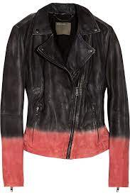 Muubaa Black And Pink Dip Dye Leather Jacket 106 Originally 530 You Should Be Shopping The Outnet Sale Popsugar Fashion Photo 6 Designer Leather Jackets Stylish Jackets Leather Jacket
