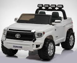 The all time favorite battery powered kids truck is the toyota tundra with real rubber tires and plush leather seat, so your toddler can ride in style like a vip! Magic Cars Toyota Tundra Ride On 2 Seater Monster Pickup Truck Kid S Car With Wireless Parent R C Remote Control System