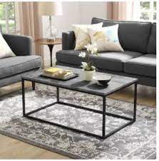 Find a great selection of wood coffee tables, metal accent tables, storage tables & more. 42 Mixed Material Coffee Table In Dark Concrete Walker Edison C42lwsqdc In 2021 Coffee Table Contemporary Coffee Table Trendy Coffee Table