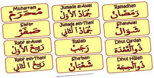 Hijri Islamic Month Calendar Headings Islam Hijri Calendar Islamic Month