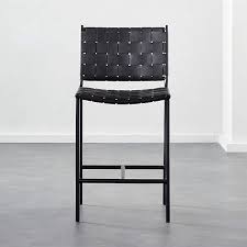 • counter & bar stools • woven rattan gray washed bar stools. Woven Black Leather Counter Stool Cb2