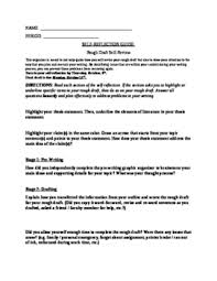 Gladwell provides an example in which he states that when he purchases spy novels, he expects the novels to have similar plots or themes as other spy novels that he has previously read. Writing Process Reflective Student Self Review Of Essay Rough Draft No Prep