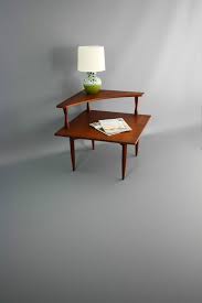 Mid Century Teak Corner Side Coffee Table Two Tier Retro Vintage Parker Danish Eames Era Vic Ebay 360 Mid Century Coffee Table Modern Furniture Coffee Table