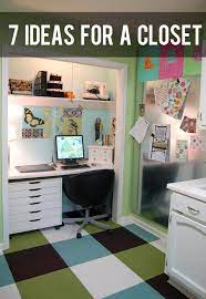 If you don't need to close off your workstation, remove the closet doors to create an alcove in the room 1 ideas for office remodeling. Closet To Office