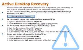 How To Fix The Active Desktop Recovery (Restore My Active Desktop) Problem  On Windows Xp. - Wintips.org - Windows Tips & How-Tos