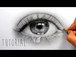 Tutorial How To Draw Shade A Realistic Eye With Teardrop Step By Step Emmy Kalia Youtube Realistic Drawings Realistic Eye Drawing Eye Drawing