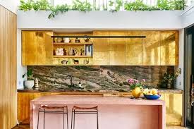 This Crazy Cool Kitchen Has Stunning Metallic Gold Cabinets Modern Kitchen Design Kitchen Design Kitchen Interior