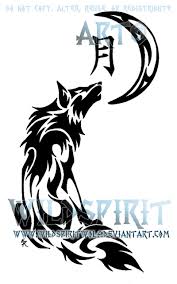 Howling Wolf And Moon Tattoo By Wildspiritwolf On Deviantart Wolf And Moon Tattoo Tribal Wolf Tattoo Moon Tattoo