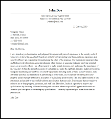 Professional Security Cover Letter Sample Writing Guide Resume Now