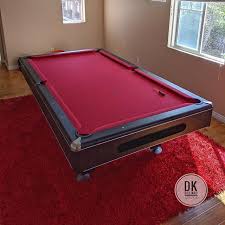 8 Foot Cl Bailey Addison Installation In Placentia Red Felt Billiards Dkbilliards Playpool Mancave Gameroom Pooltable In 2020 Play Pool Pool Table Red Felt