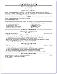 Resume Template For Nursing Assistant Vincegray2014