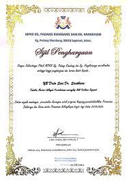 Anda boleh edit, dan terus print kerana saiz bagi setiap template sudah di setkan kepada saiz a4. Sijil Penghargaan Mpkk Kg Dato Sri Dr Santhara Facebook