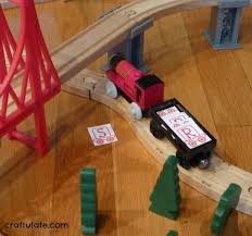 An alphabet train that teaches alphabets to children in a fun and colorful way. Alphabet Train Craftulate