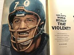 1961 Sport Magazine NEW YORK GIANTS SAM HUFF No Label IS HE REALLY THAT  VIOLENT?
