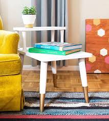 11 Seriously Impressive Secondhand Makeover Projects Mid Century Modern Furniture Makeover Side Table Makeover Modern Furniture Makeover
