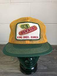 Dekalb Snapback Hat K Products Vtg 80s King Bros Ranch Trucker Mesh Usa Nwot Kproduct Trucker Kproduct Snapback Hats Hats Vintage Trucker Hats