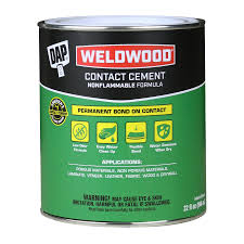 Also, a slight shimmy on the surface while pressing together will increase surface penetration, and help allow instant grab to take hold. Weldwood Nonflammable Contact Cement Dap Products