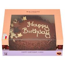 0 out of 5 stars,. Waitrose Happy Birthday Chocolate Cake 18 Servings Ocado