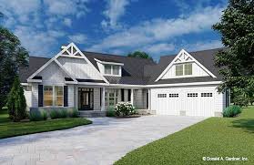 Also, have a look at our modern farmhouse with side load garage plan collection to discover wonderful plans for a different garage you may choose to build too. Angled Courtyard Entry Garage Modern Farmhouse Home Plans