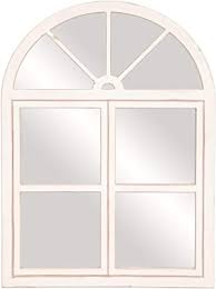 2.3 out of 5 stars with 3 ratings. Distressed White Farmhouse Cathedral Windowpane Wall Mirror Amazon Ca Home