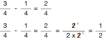 Add the result to the whole number you wrote earlier: Subtracting Fractions