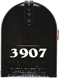 All manufactured mailboxes must meet the internal and external numbers must be positioned visibly on the front or flag side of the box. Amazon Com Custom Mailbox Numbers Or House Lettering Name Vinyl Decal Sticker 1 Tall Mail Post Home White Home Improvement