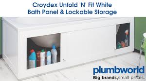 Buy great products from our bath panels category online at wickes.co.uk. Croydex Unfold N Fit White Bath Storage Panel