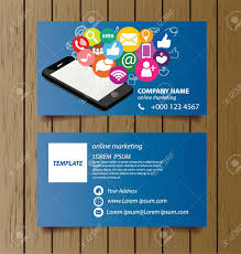 Digital business card is always in your pocket, never tears and never runs out. Business Card Template For Online Marketing Vector Royalty Free Cliparts Vectors And Stock Illustration Image 28388475