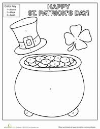 St Patrick S Day Coloring Worksheet Education Com St Patrick Day Activities Kids Worksheets Printables St Patricks Day Crafts For Kids