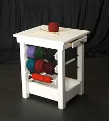 Knitting Table What A Wonderful Idea Ball Winder Or Skein Holder Can Attach Easily To Top Yarn Cakes Are Held Yarn Storage Yarn Cake Knitting Accessories