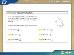 The relation between the sides and angles of a right triangle is the basis for trigonometry. Lesson 4 1 Right Triangle Trigonometry Targeted Teks