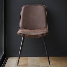 Deacon Vintage Brown Faux Leather Dining Chair Set Of Two Primrose Plum Dining Chairs Faux Leather Dining Chairs Leather Dining Chairs