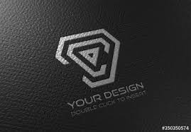 Debossed Logo Mockup On Black Paper Logo Mockup Logos Deboss