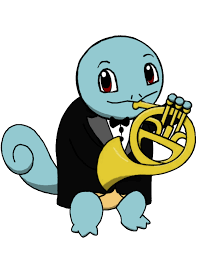 Head smash flip a coin. Pokemon Orchestral French Horn Squirtle By Achromaticyang On Deviantart